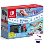 Nintendo Switch 1.1 (Neon Red Neon Blue)  Switch with Sport Band and 12 Month Red